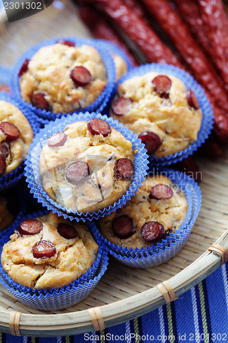 Image of muffins with sausages