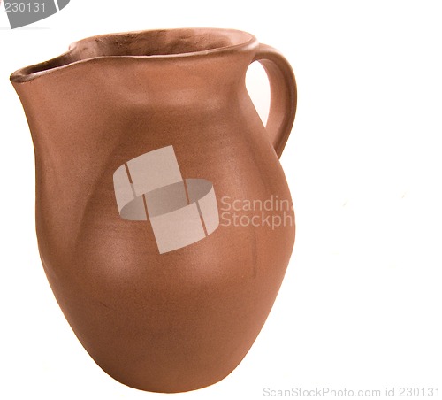 Image of Clay jug full length view