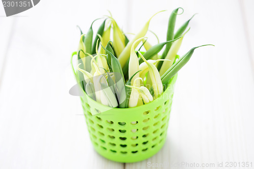 Image of green and yellow beans