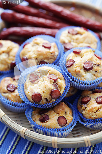 Image of muffins with sausages