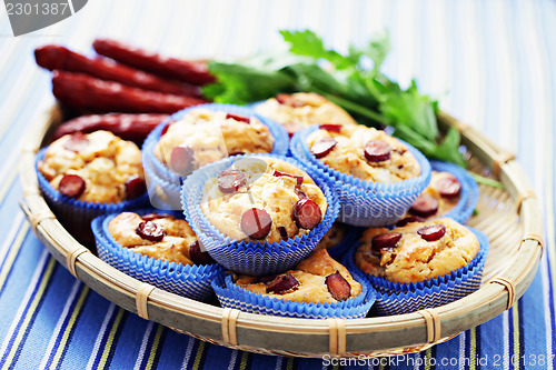 Image of muffins with sausages