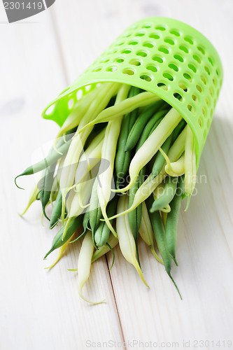 Image of green and yellow beans