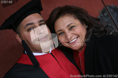 Image of University graduate with his mother
