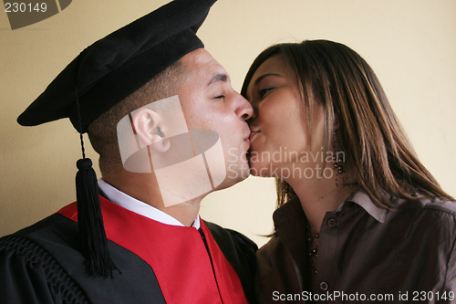 Image of Graduation day kiss