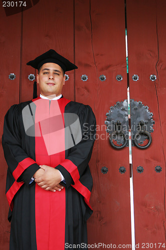 Image of University graduate in robes