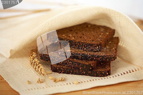 Image of brown bread slices