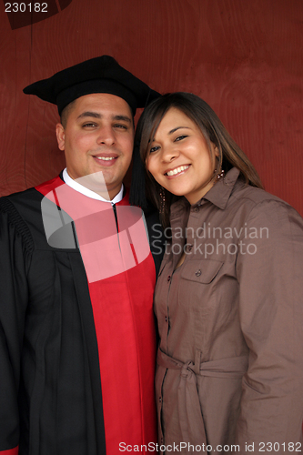 Image of Happy couple on graduation day