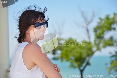 Image of happy woman outdoor