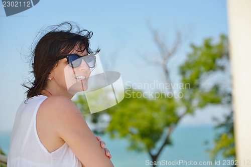 Image of happy woman outdoor
