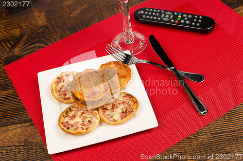 Image of Television and dinner