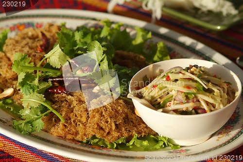 Image of Fried, spicy, minced catfish salad
