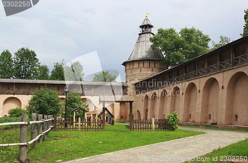 Image of Wall and tower Spaso-Euthymius monastery in Suzdal