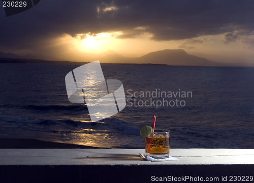 Image of cocktail by the sea