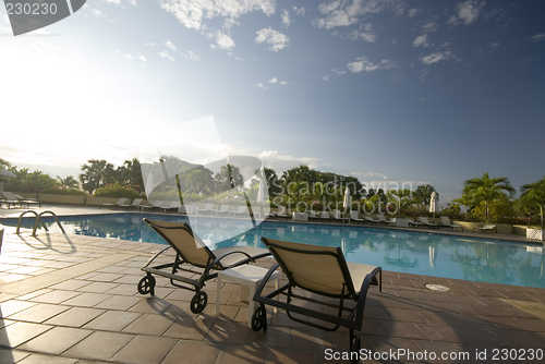 Image of swimming pool at luxury hotel