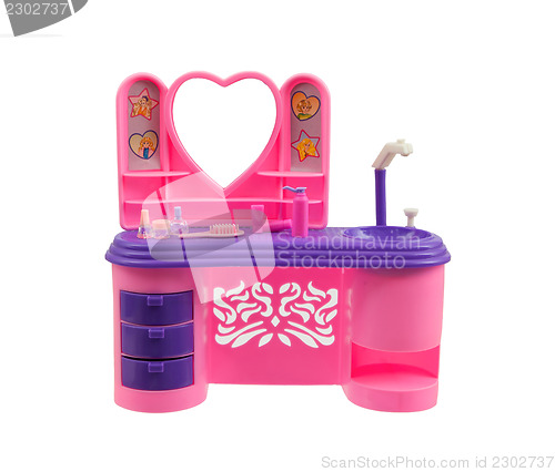 Image of Old pink handbasin toy