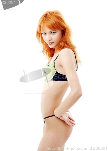 Image of green lingerie girl #3