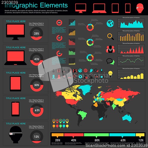 Image of IT Industry Infographic Elements