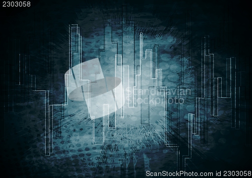 Image of Vector dark tech background