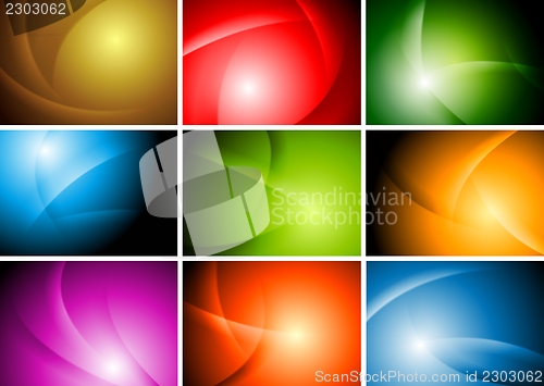 Image of Bright abstract wavy backgrounds. Vector design