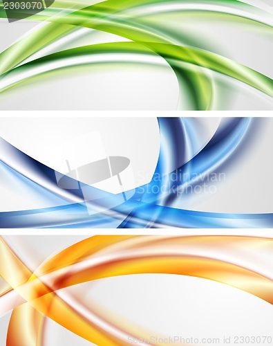 Image of Abstract waves vector banners