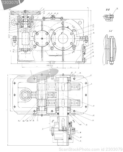 Image of Hi-tech engineering drawing