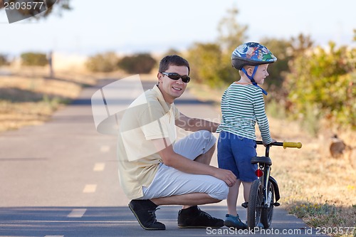 Image of family of two in the park