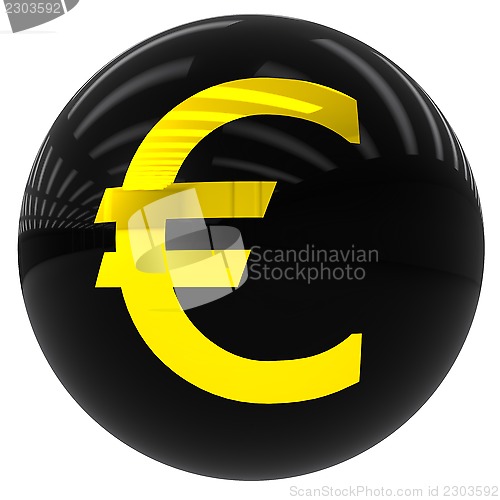 Image of ball with the euro symbol