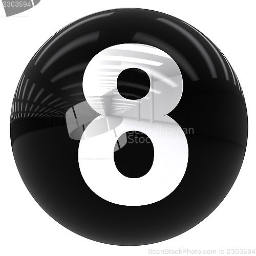Image of ball with the number eight