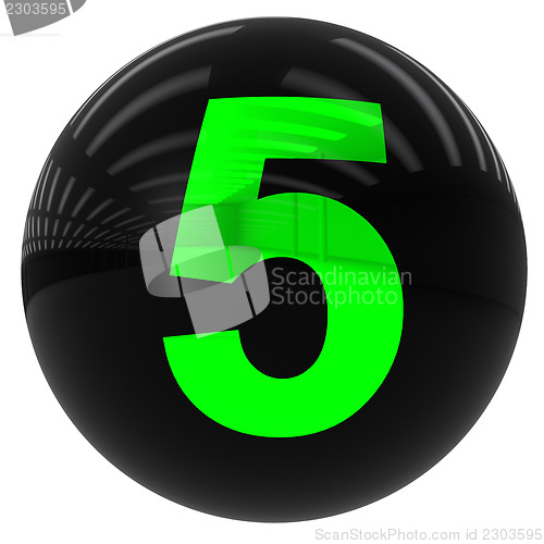 Image of ball with the number five