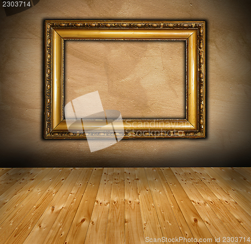 Image of old frame in interior setting