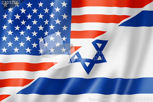 Image of USA and Israel flag