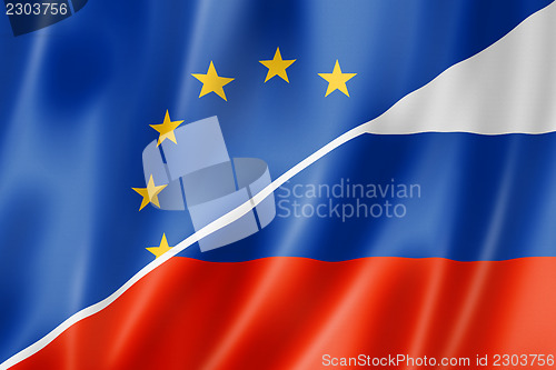 Image of Europe and Russia flag