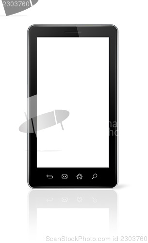 Image of 3D smartphone isolated on white