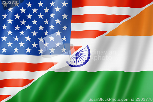Image of USA and India flag