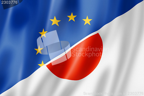 Image of Europe and Japan flag