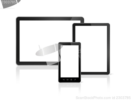 Image of mobile phone and digital tablet pc