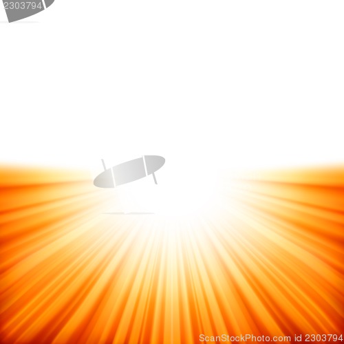 Image of Sunburst rays of sunlight tenplate. EPS 10