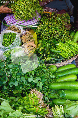 Image of Vegetables stall in a market