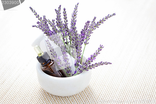 Image of lavender and mortar and pestle