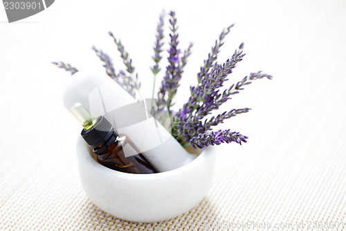 Image of lavender and mortar and pestle