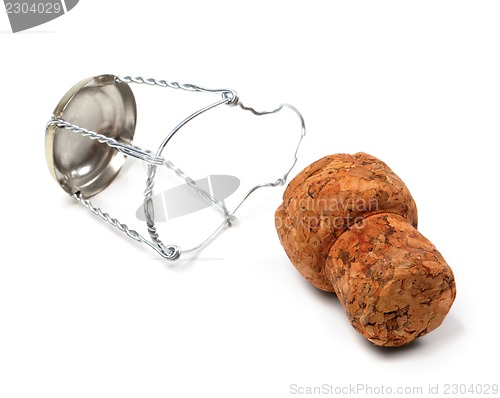 Image of Champagne wine cork and muselet