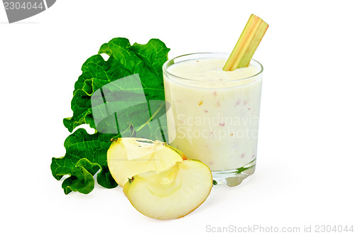 Image of Milk cocktail with rhubarb and apples