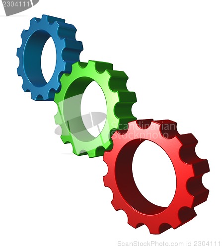 Image of rgb gear wheels