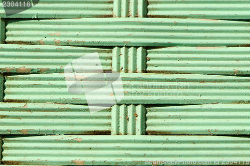 Image of aged plastic woven bag box wall background 