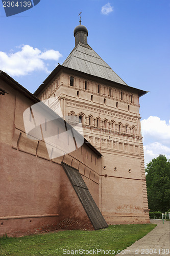 Image of Tower of fortress wall in the city of Suzdal
