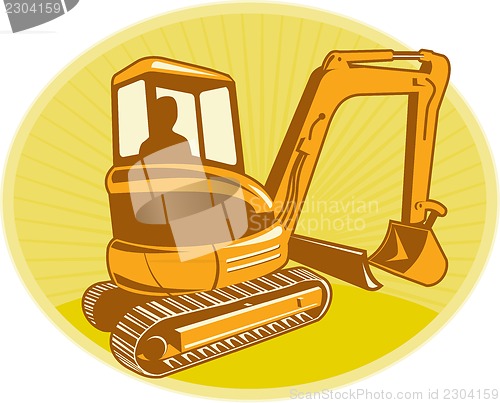 Image of Mechanical Digger Excavator Retro