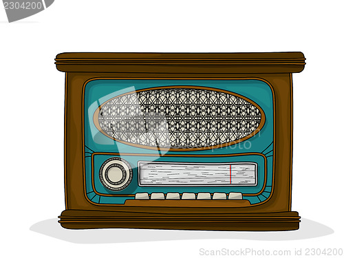 Image of Retro cartoon radio