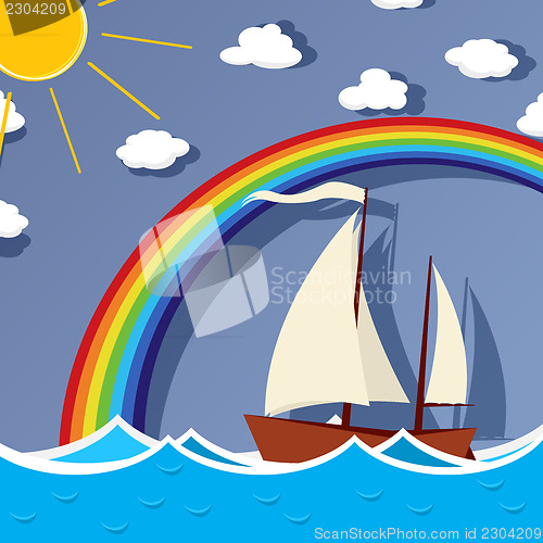 Image of Sailing background card