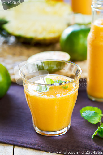 Image of Pineapple with Orange and Mango smoothie