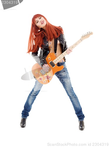 Image of guitar babe